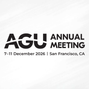 Logo for the AGU 2026 annual meeting