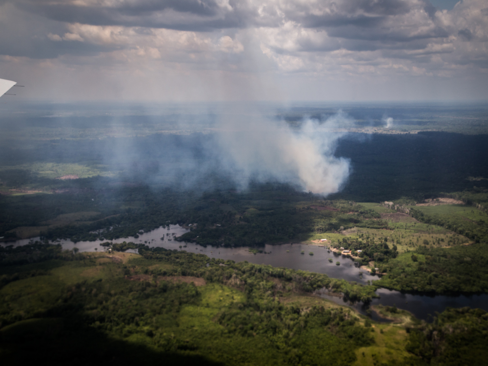 The Amazon Basin is seen from an ARM research aircraft during the Green Ocean Amazon (GoAmazon2014/15) field campaign. 