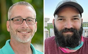 Portraits of Michael Ritsche on the left and Mark Spychala on the right